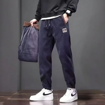 Fleece-Lined Corduroy Trousers